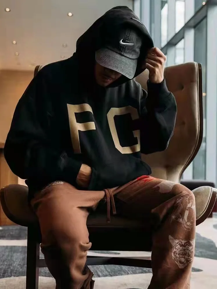 

Warm Fce Lined American Sle Hoodie Couple Printed New Sweatirt Men Loose Top Cotton Polyester Material Daily Wear