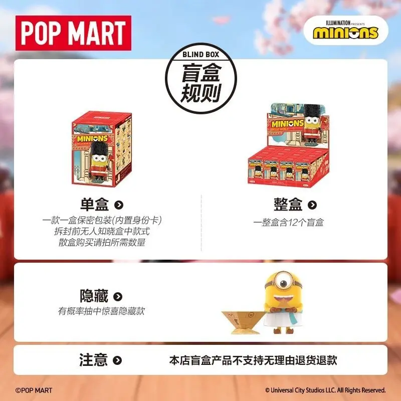 Tcv Popmart Minions Bello World Series Figuren Blind Box Ornament Spielzeug Peripherie Mysteriöse Box Überraschung Geburtstag Begleiter Geschenk