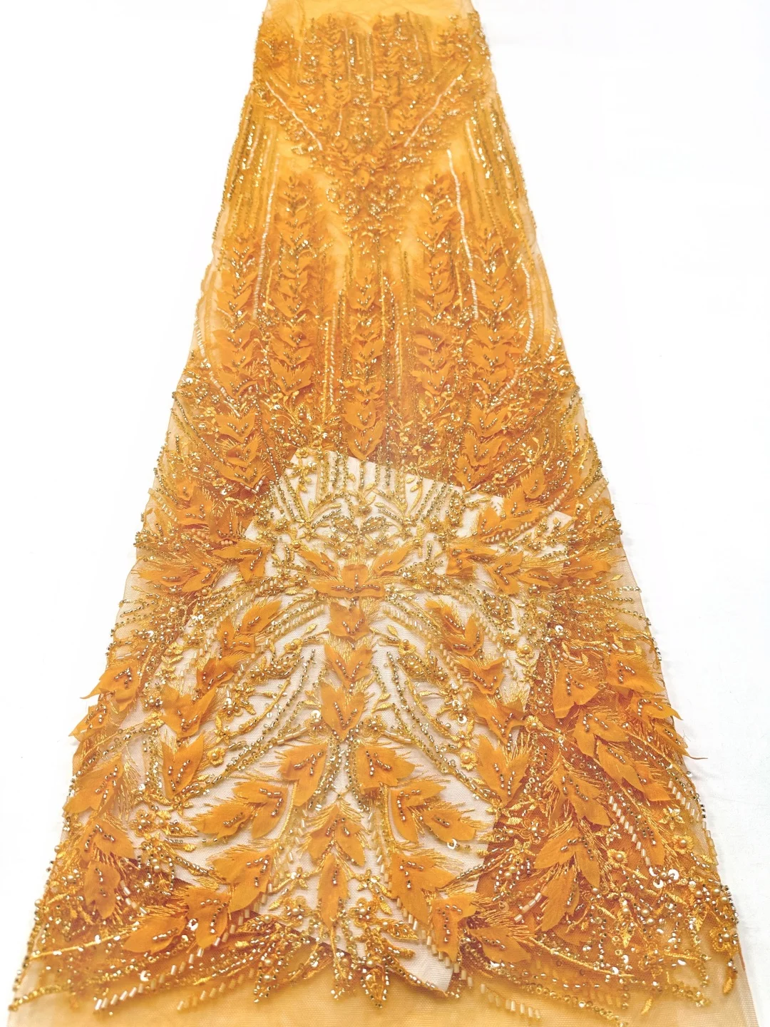 

African 3D Flower Lace Fabric 2026 High Quality French Mesh Lace Fabric Groom Nigerian Sequins Lace Fabrics For Wedding