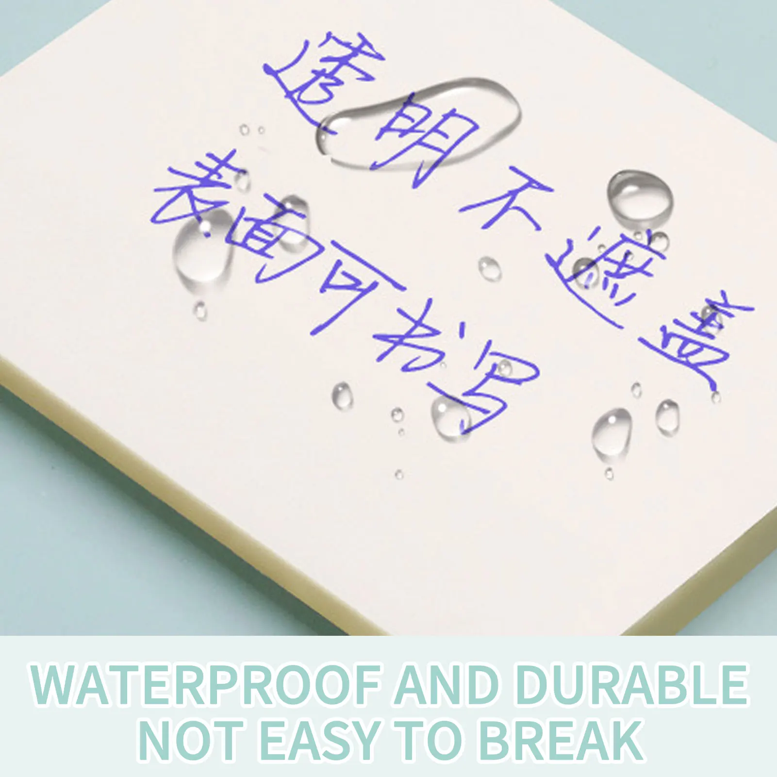 Notas Adhesivas transparentes, 50 hojas, notas adhesivas translúcidas a prueba de agua, translúcidas, autoadhesivas, recordatorios de mensajes