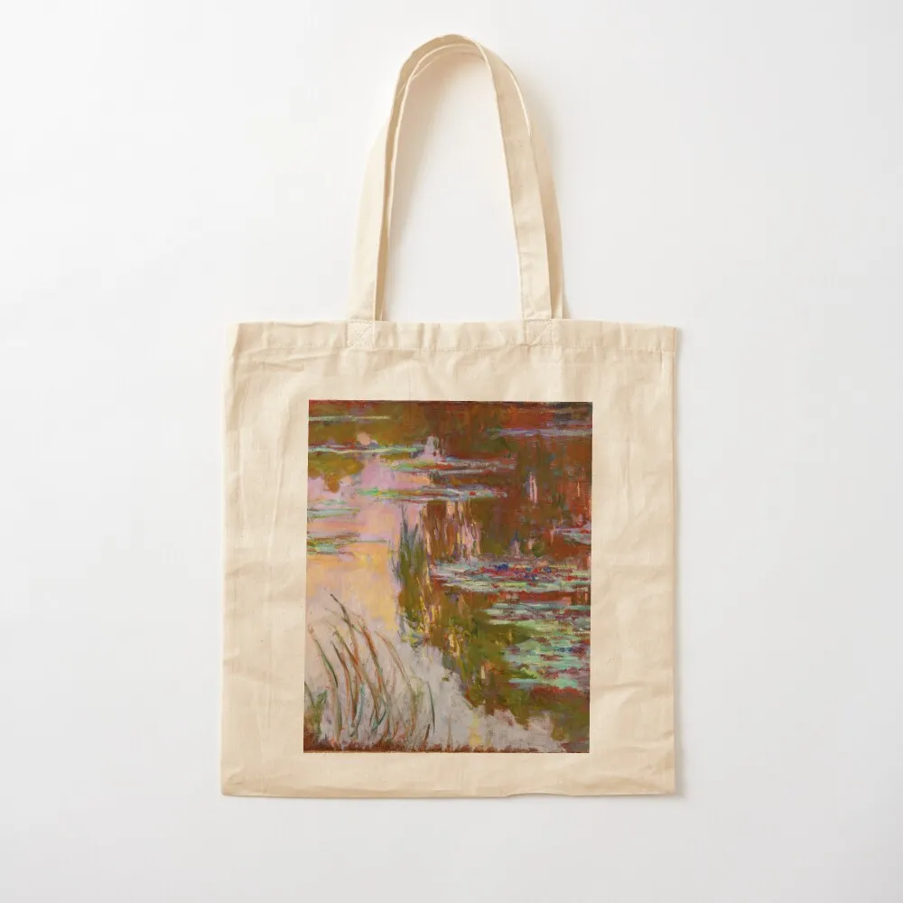 

Water-Lilies, Setting Sun Monet Fine Art Tote Bag women bag Big bag women Canvas Tote