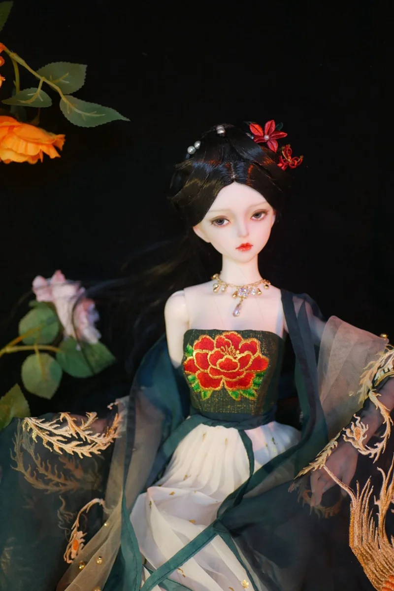 1/3 Schaal BJD Oude Kostuum Hanfu Fee Jurk Outfit Voor BJD/SD SD13 Grote Meisje EID Vrouwen Pop kleding Accessoires A1372