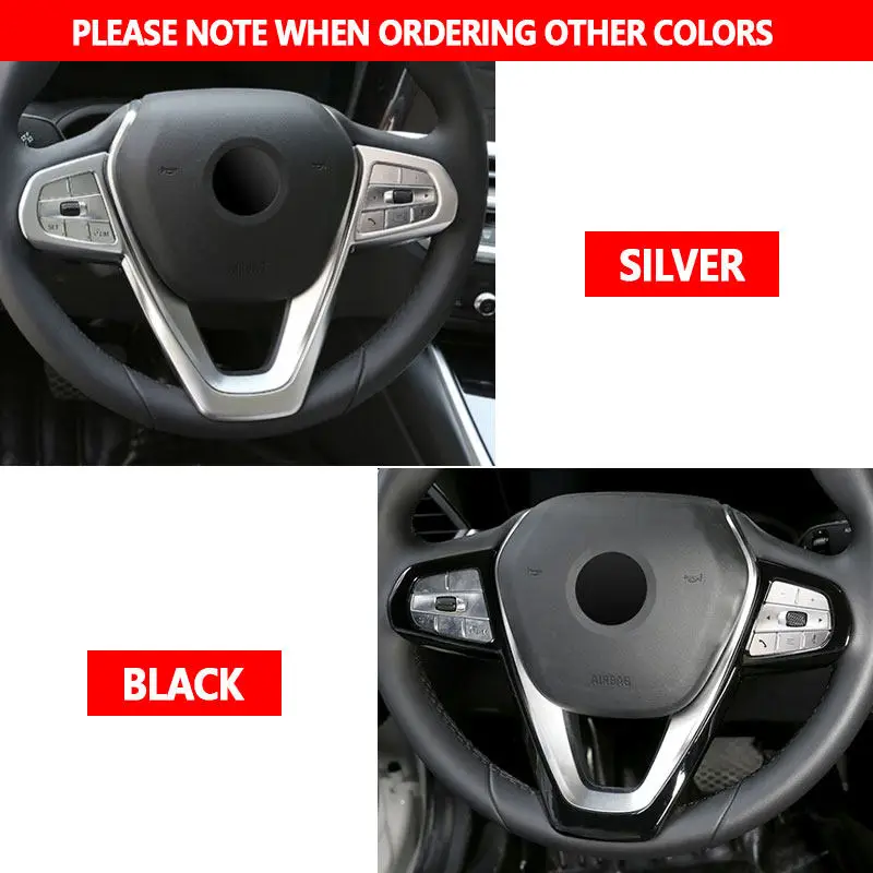 

Steering Wheel Frame Cover Trim For BMW G20 G30 6GT X3 G01 2020 G11 G12 X5 G05 X7 G07 2019 2020 Car ABS Carbon Texture Interior