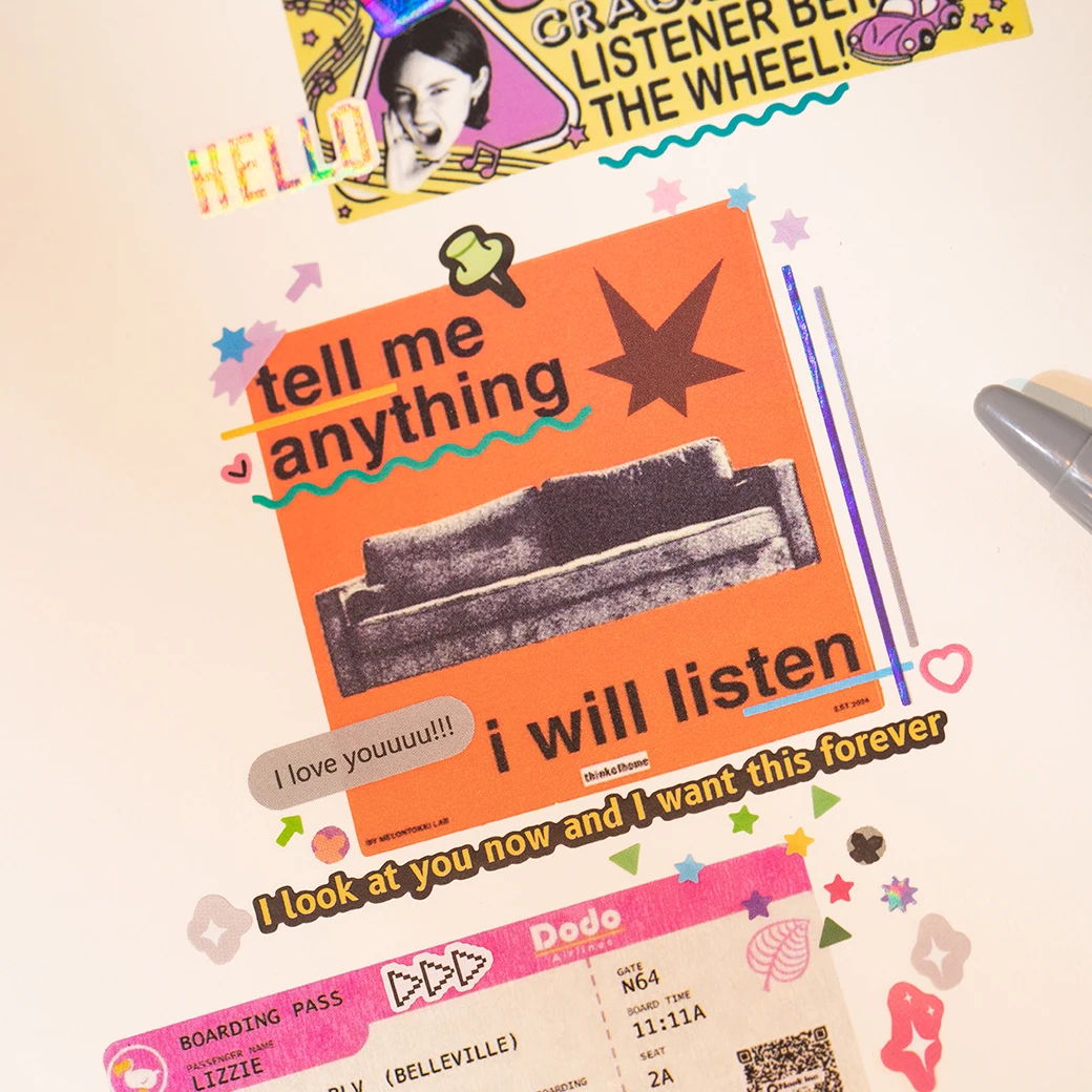 مجموعة ملصقات حيوانات الطعام للحياة اليومية من Kawaii، سجل قصاصات لطيف، مستلزمات المجلات DIY، ملصقات قرطاسية جمالية، هدية، 30 قطعة #4