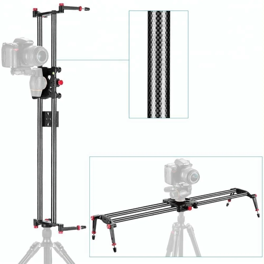 80cm Carbon Fiber Camera Track Dolly Slider Rail System For Stabilizing Photograph Movie Film Video Making DSLR Camera