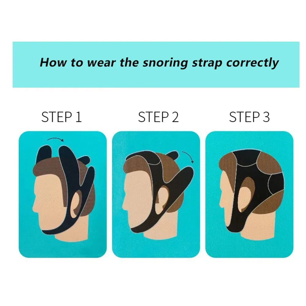 Adjustable Anti Snoring Strap Stop Snoring Chin Strap Snoring Mouth Guard Snoring Treatment Snore Relieve for Sleep Stop Snoring