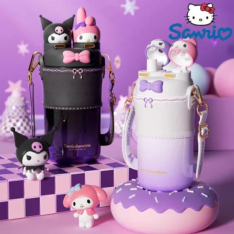 

Genuine Sanrio 500ml Thermos Mug Kuromi My Melody 316 Stainless Steel Portable Lolita Water Cup Travel Water Bottle Kawaii Kids