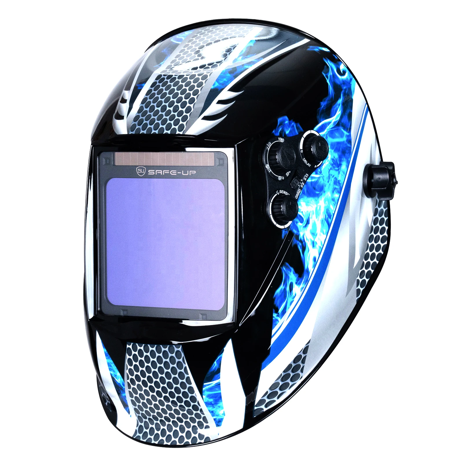 SAFEUP TRUE Color 4 Sensors Solar Cell Powered Auto Darkening Welding Helmet Welding Mask for MIG MAG TIG Welder Machine 1111