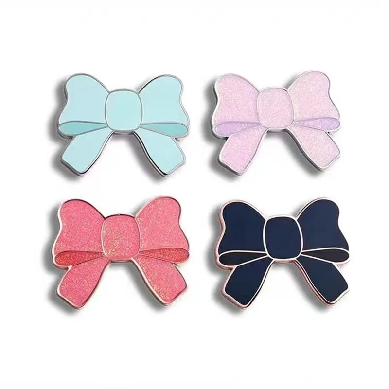 High Quality Butterfly Knot Hard Enamel Lapel Pin Shiny Glitter Different Color Metal Badge Backpack Jeans Clothing Accessories