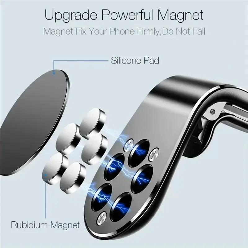 Magnetic Car Phone Holder Metal Stand Accessories For Skoda Kamiq Kodiaq Karoq Yeti Octavia Fabia Rapid Superb Scala Roomster - view 5