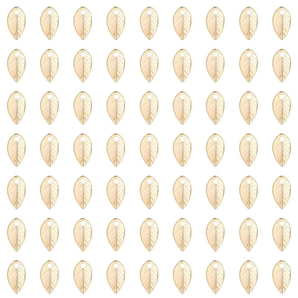 

1set 72pcs Brass Long-Lasting Leaf 7x4x1mm Hole: 1mm