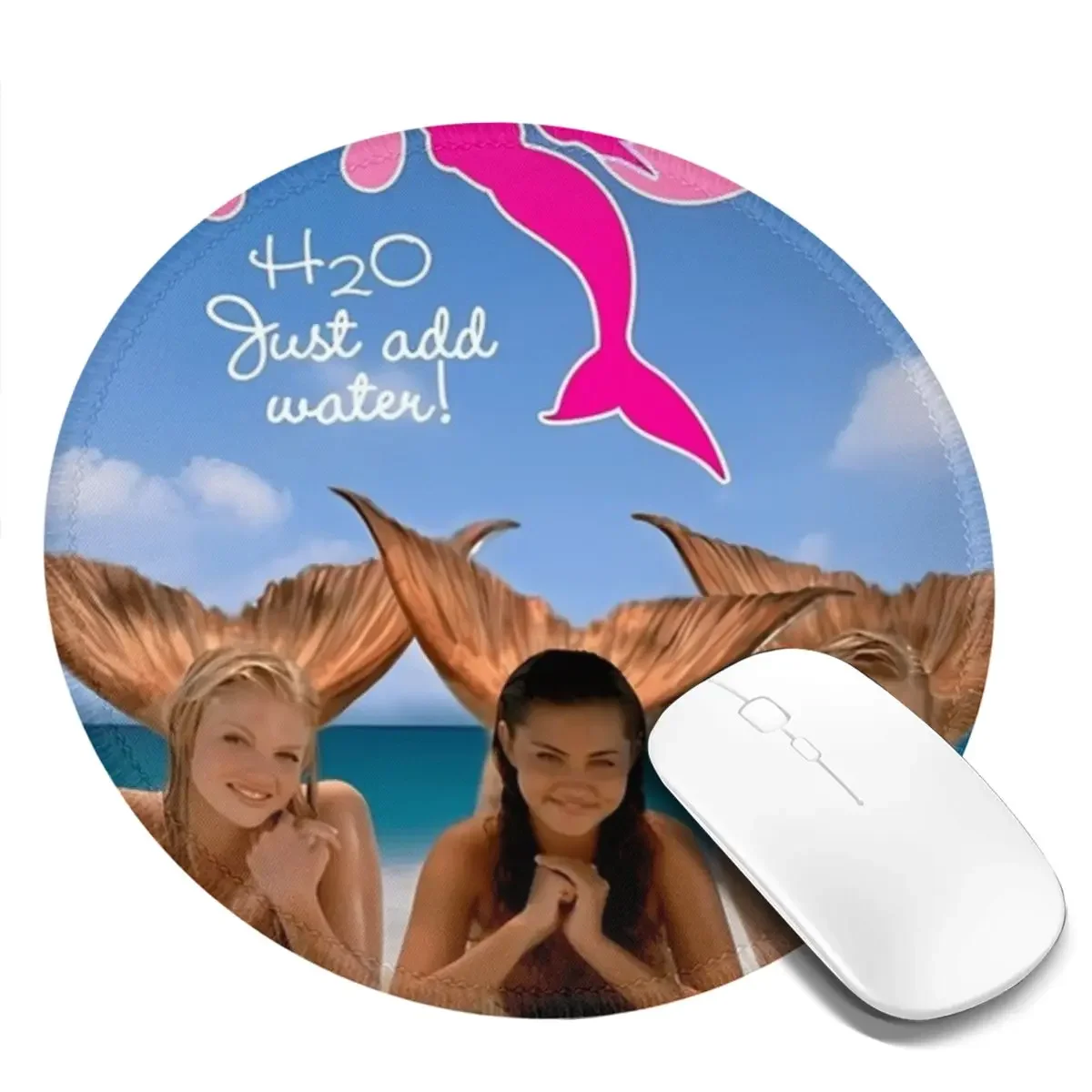Just Add Water  Round Mouse Pad Computer Keyboard Mouse Mat Gaming PC Desk Mat Office Accessories Table Mats