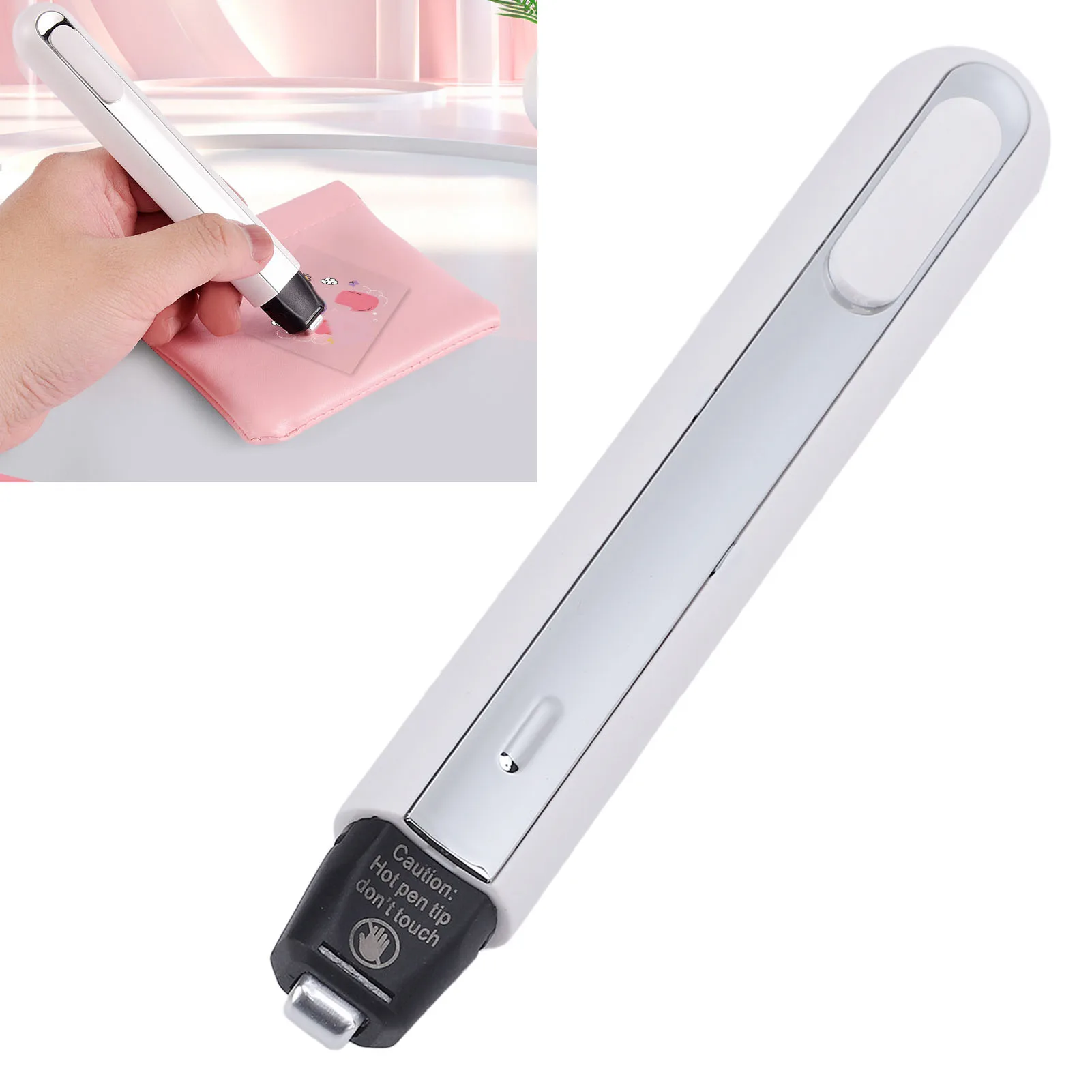 

Small Heat Transfer Machine Overheating Miniature Heat Press Machine Auto Retract Fast Heating 500mAH Battery for Hats