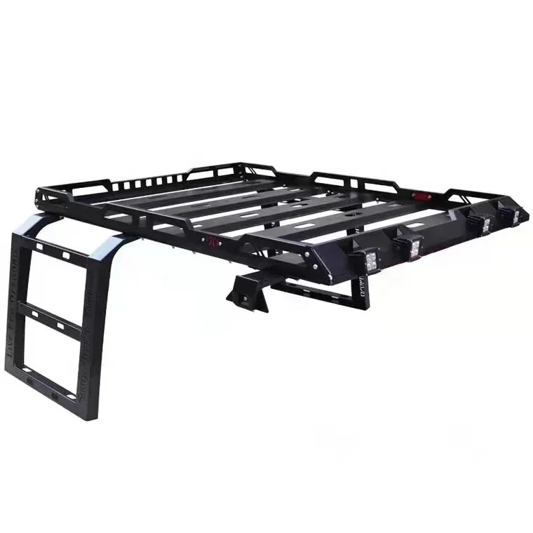 Steel 4 Doors Roof Rack +2 Side Ladders Fit for 18-21 Jeep Wrangler JL