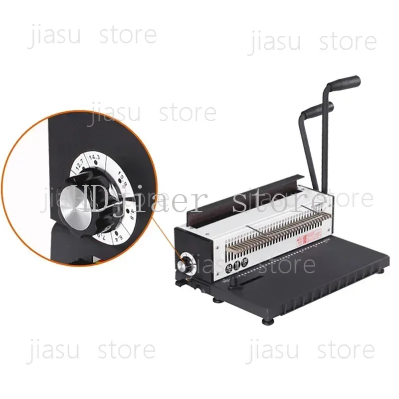 TD-1500B34 Manual Punching & Binding Machine - A3/A4 Document Iron Ring Puncher, Pressing Ring Binding Tool