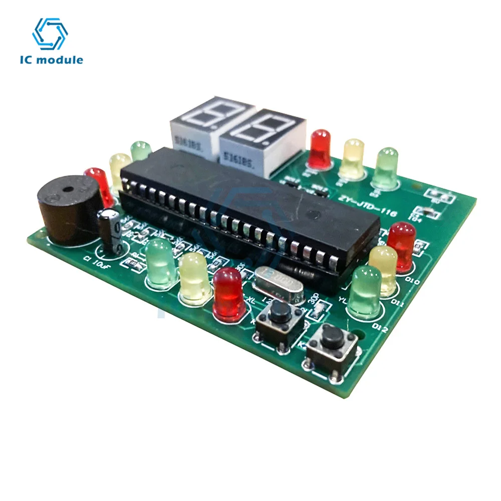 51 MCU Intelligent Signal Light Electronic Technology Training Welding DIY Assembly Part Microcomputer Traffic light Diy Kit