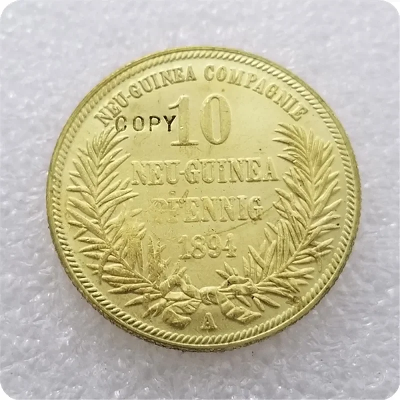 COPY REPLICA 1894 A Germany New Guinea 10 Pfennig  Copy Challenge Pocket Coins Christmas Gifts