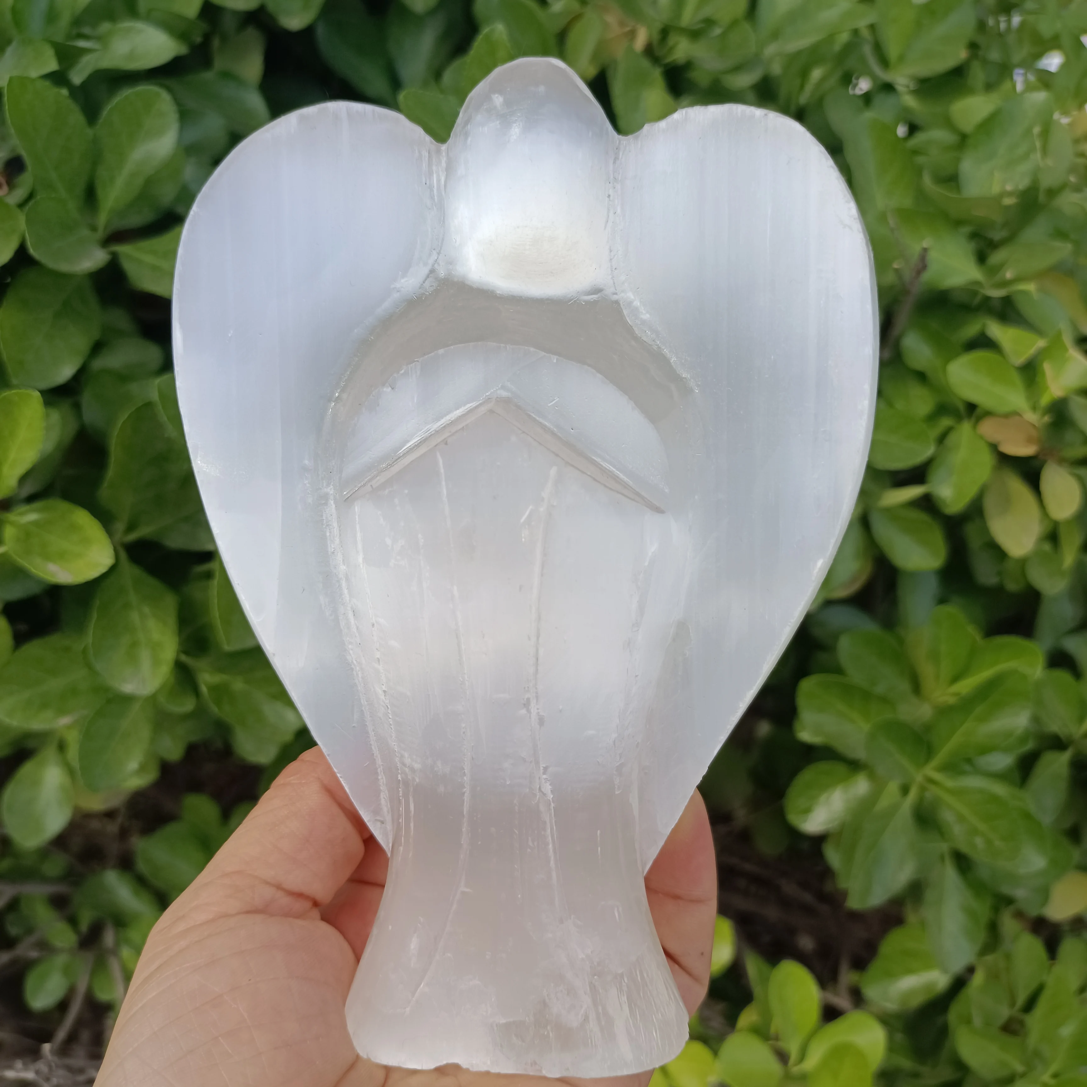 

Magical Natural Moroccan Plaster Carved Angel, Quartz Crystal Mineral Reiki Healing Stone, Home Office Degaussing Decoration