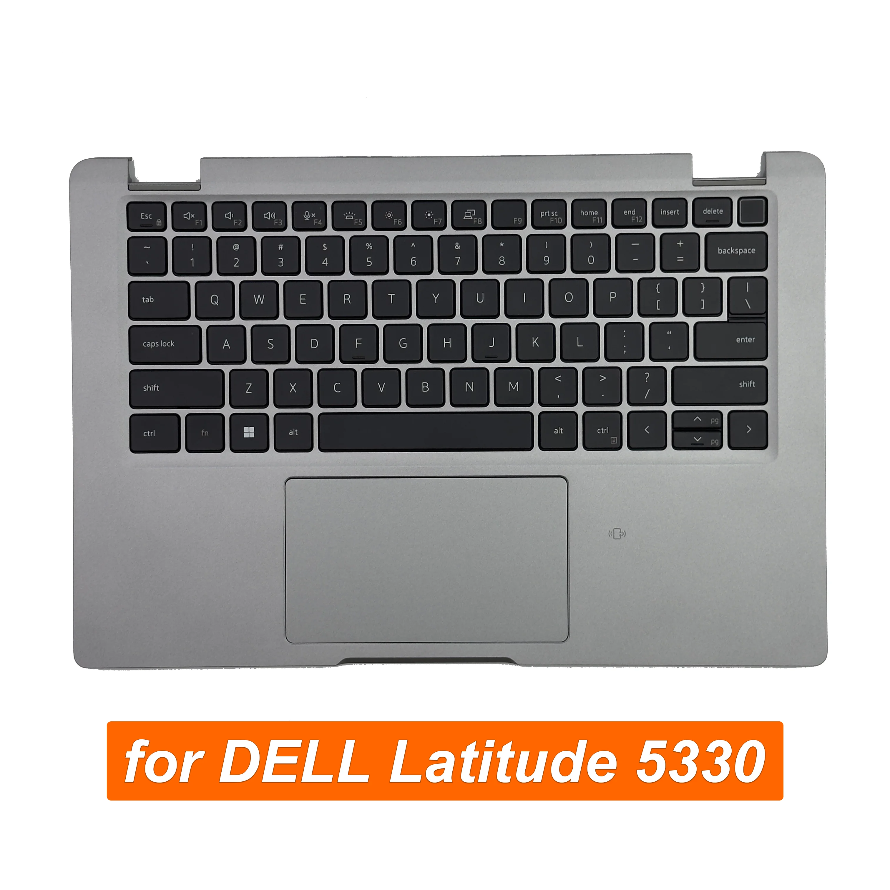 

020PMG Laptop Top Case Palmrest Backlit US Keyboard Touchpad Assembly with I/O Board Speaker Fingerprint for DELL Latitude 5330