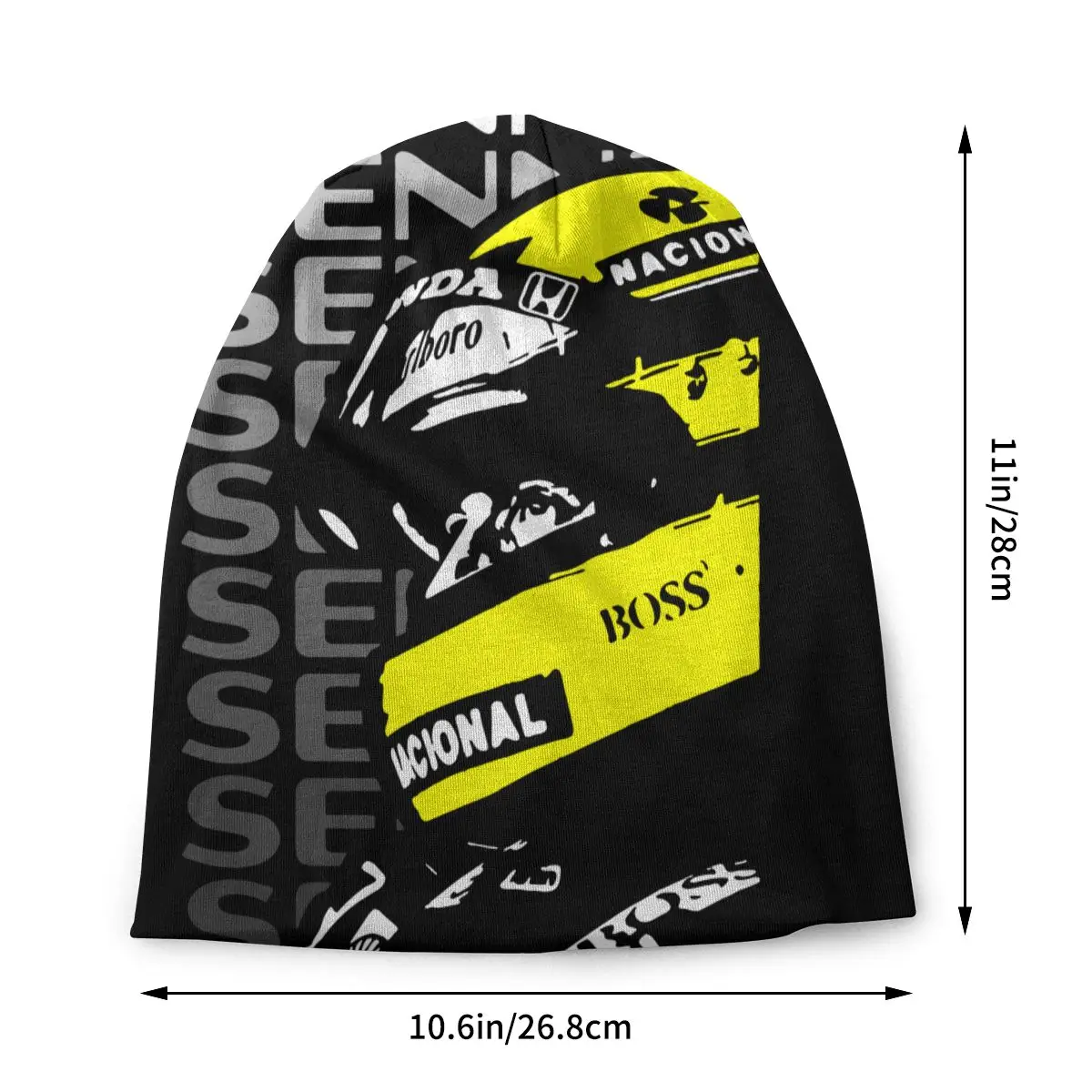 The Best Moment Ayrton Senna Bonnet Hats Knit Hat Autumn Winter Street Skullies Beanies Hats Unisex Adult Warm Dual-use Cap