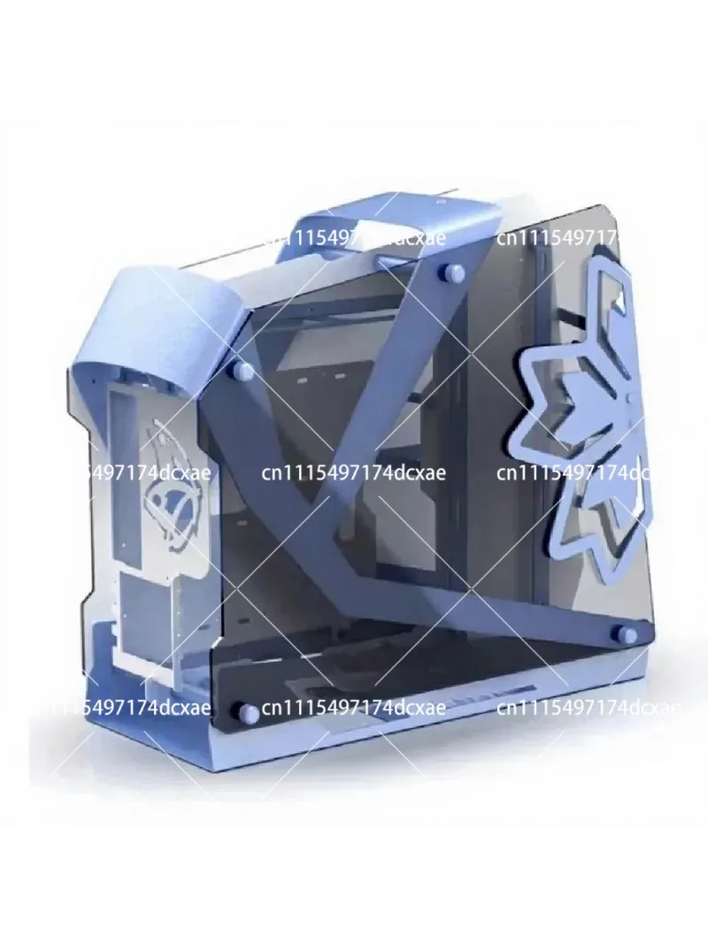 MATX All-Aluminum Desktop Computer Case, Air-Cooled PC Chassis for Gaming Builds