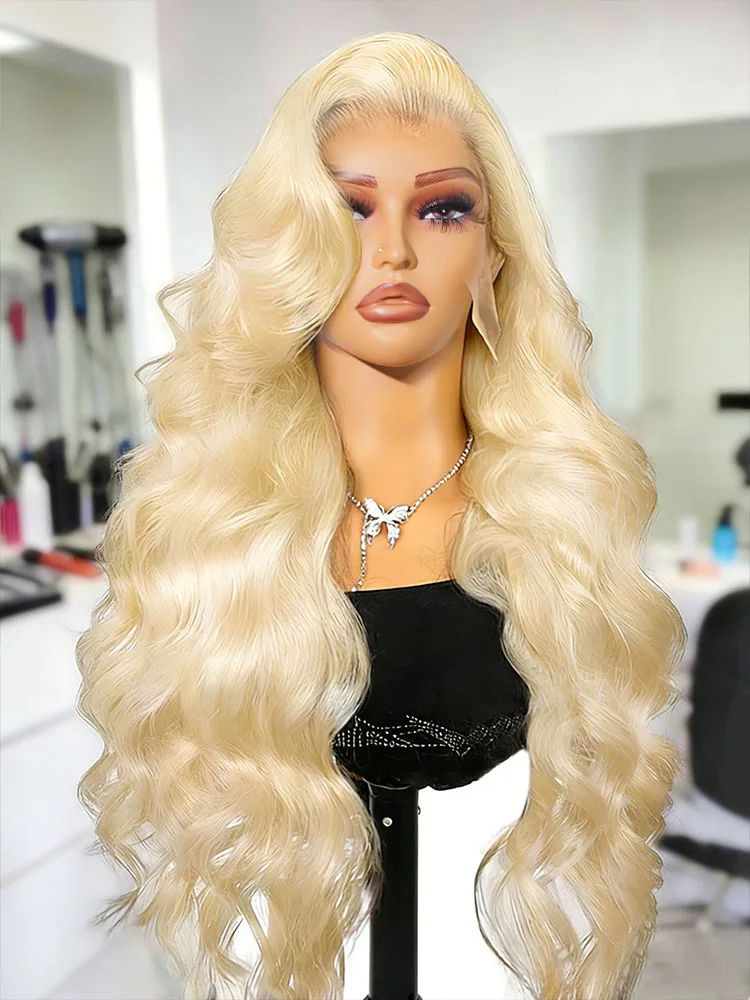 

613 Парик фронта шнурка Человеческие волосы 13x6 Светлые парики из натуральных волос 250 Плотность Объемная волна Парики фронта шнурка Человеческие волосы Предварительно выщипанные 42 дюйма