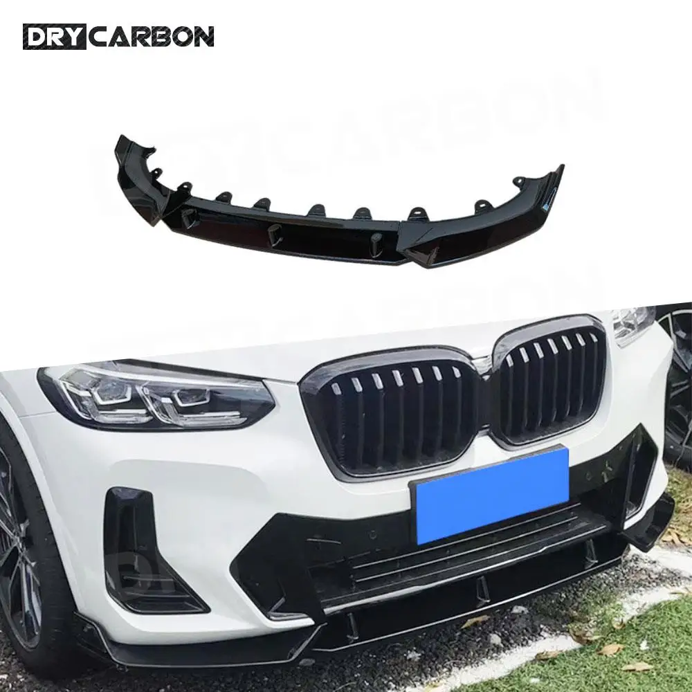 

Front Bumper Lip Splitter Kit Spoiler for BMW X3 G01 X4 G02 M Sport 2022+ Gloss Black Front Bumper Chin Lip Body Kits