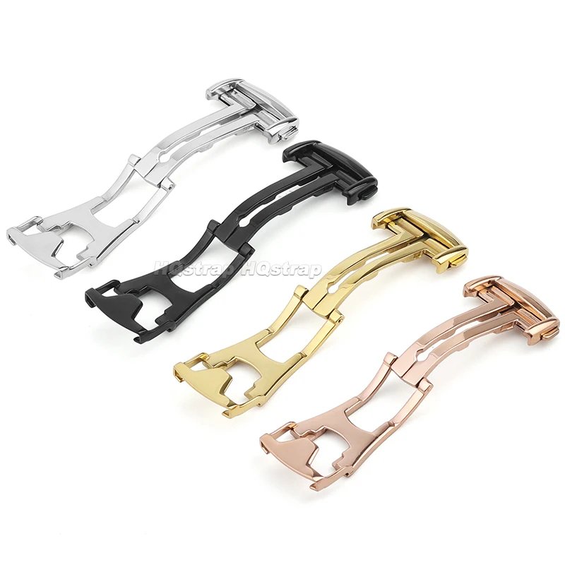 16mm 18mm 20mm Metal Folding Buckle for Omega Clasp Stainless Steel Butterfly Deployment Button Watches Accessorise Tools