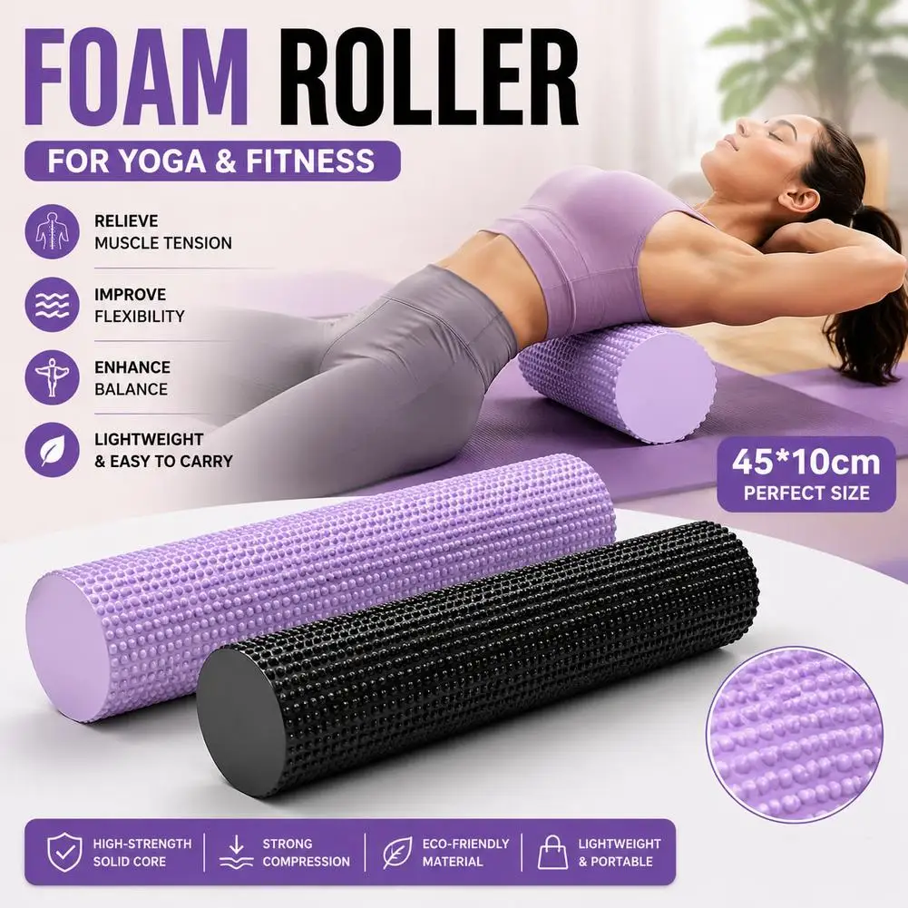 EVA Foam Roller Body Exercises Roller Massage Roller Yoga Column Pilates Massage Roller for Back Legs Body Stretching Equipment