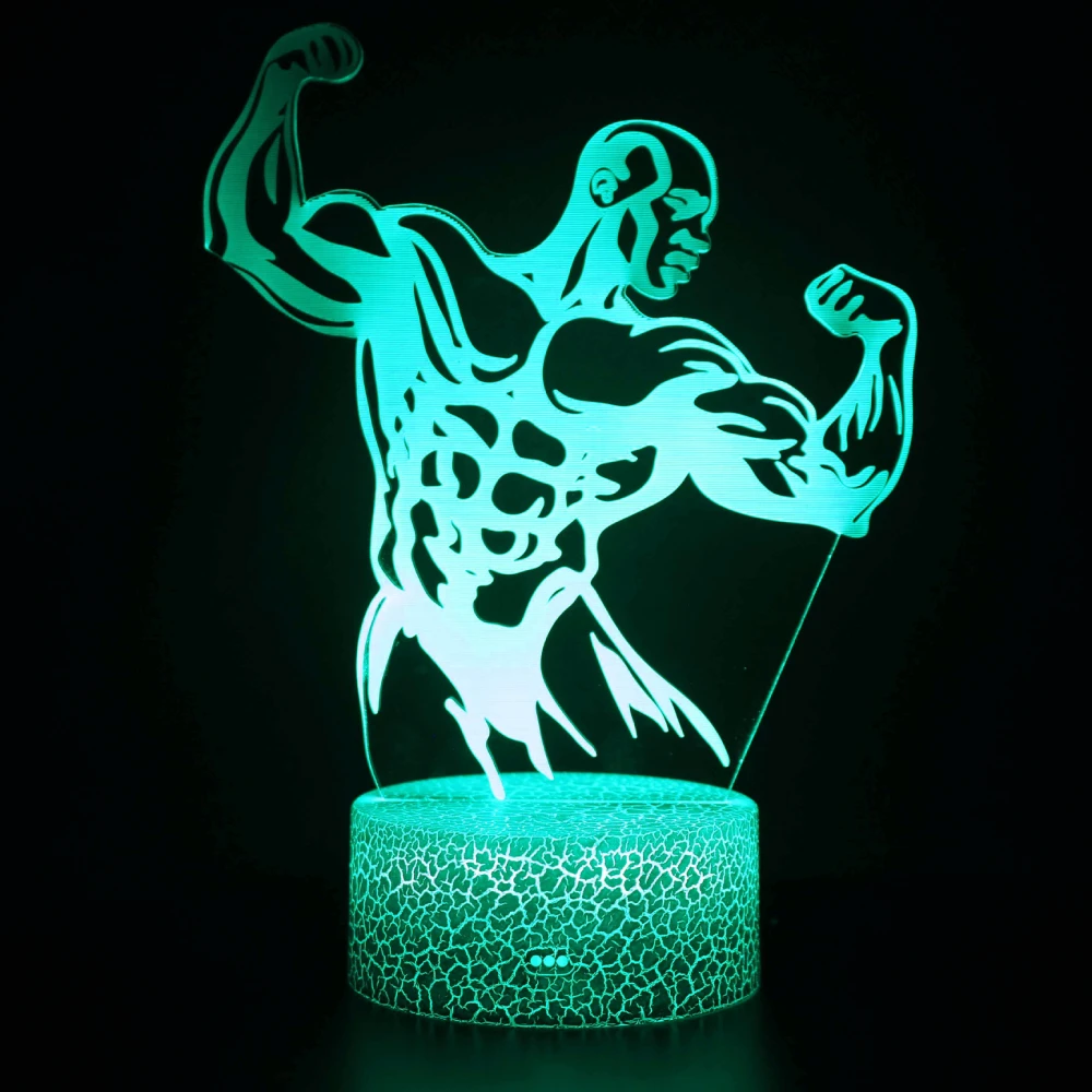 

Nighdn 3D Bodybuilding Night Light 7 Color Change LED USB Acrylic Table Desk Lamp Home Bedroom Decoration Birthday Gift for Kids