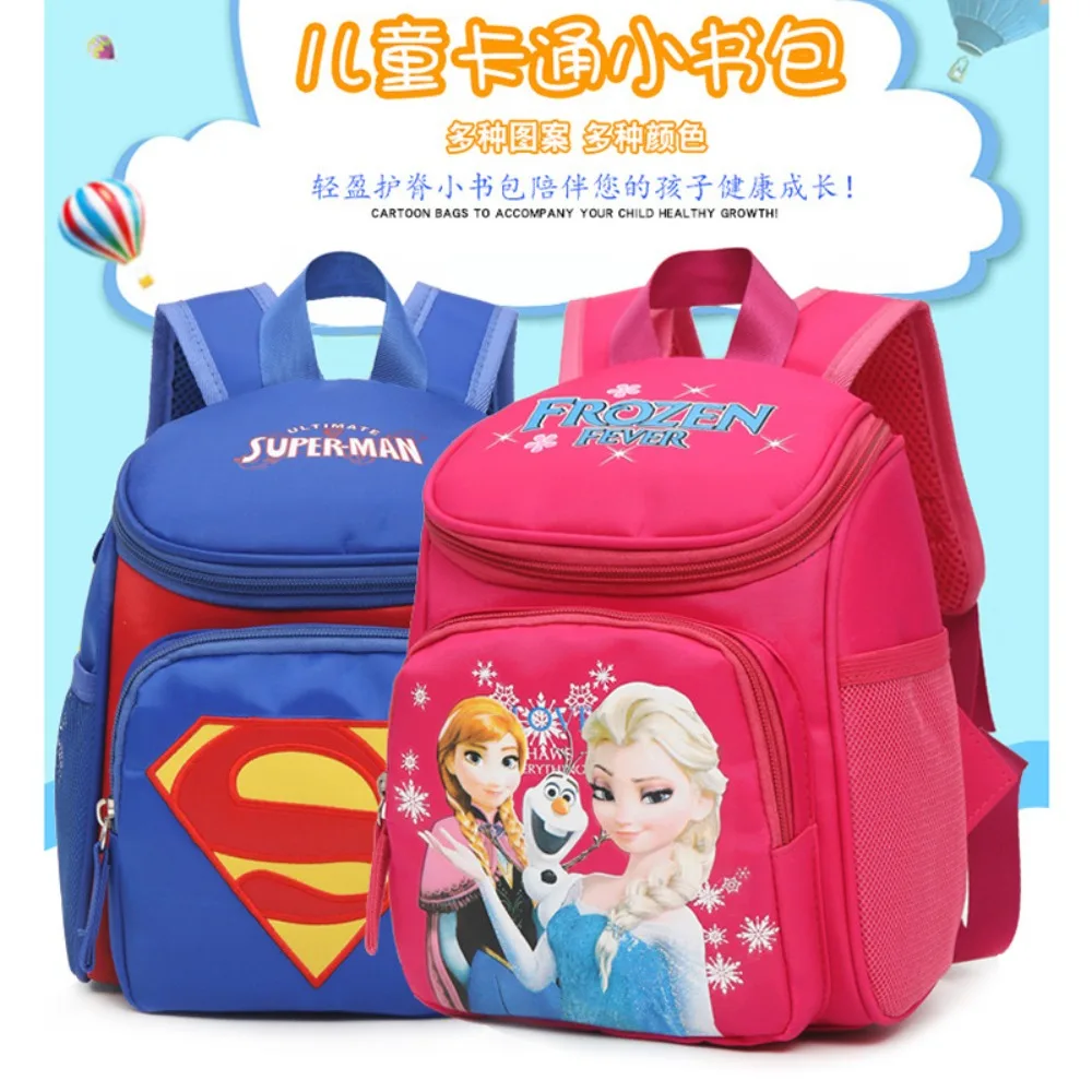 Disney Frozen Kids School Backpack Cartoon Cute Fashion Multiple Styles Stationery Book Storage Lightweight Children Backpack