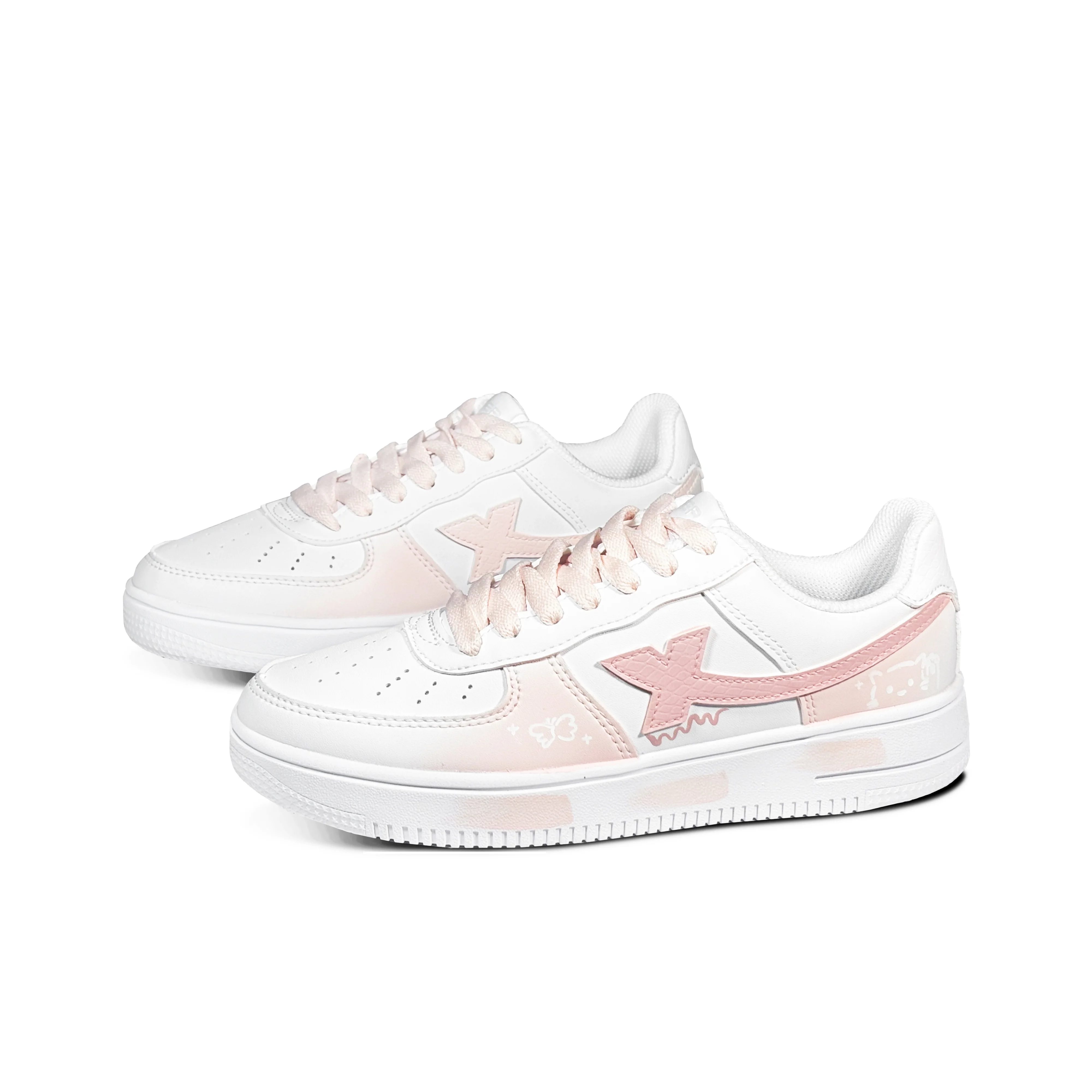 XTEP Skate Shoes Women's Low Top White