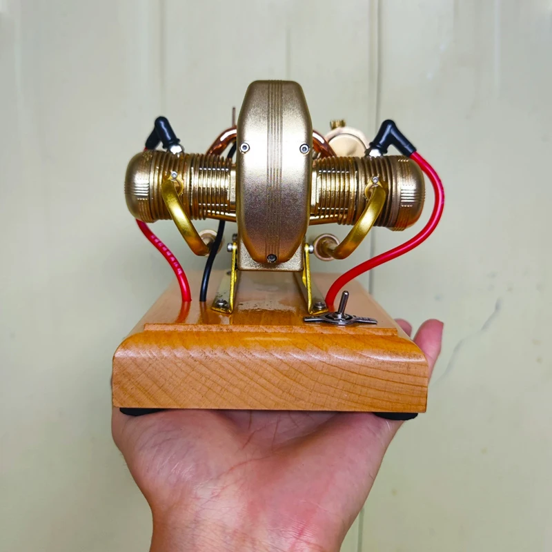 R90S 3,2 cc Micro opuesto horizontalmente modelo de motor de doble cilindro Mini motor de combustión interna de potencia modelo de juguete