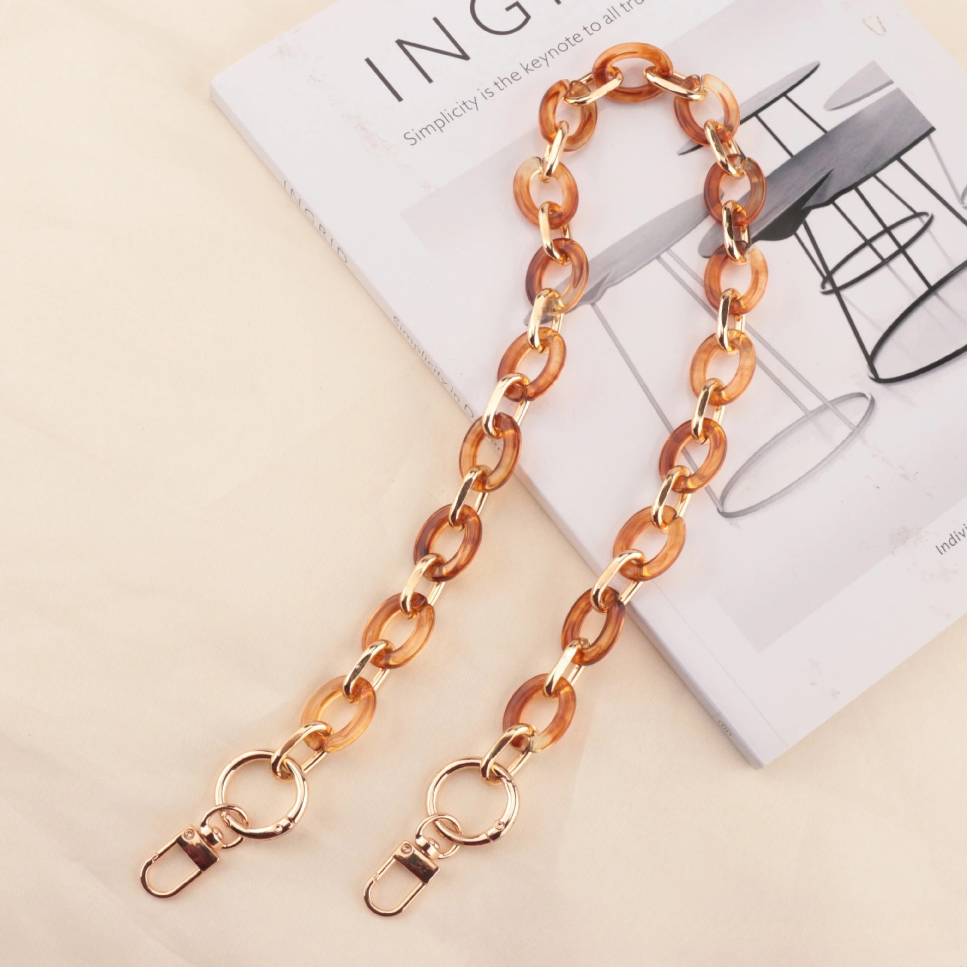 جديد الاكريليك حقيبة سلسلة المتخصصة تنوعا النمط الأجنبي حقيبة ساعي المألوف الرجعية التحول استبدال حقيبة سلسلة #6