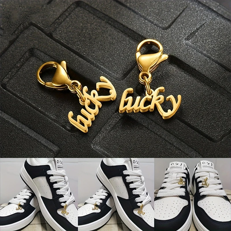 

Customized Name Shoelace Buckles 1 Pair Personalized Simple & Fashionable Sports Shoe Accessories Men's And Women's Jewelry