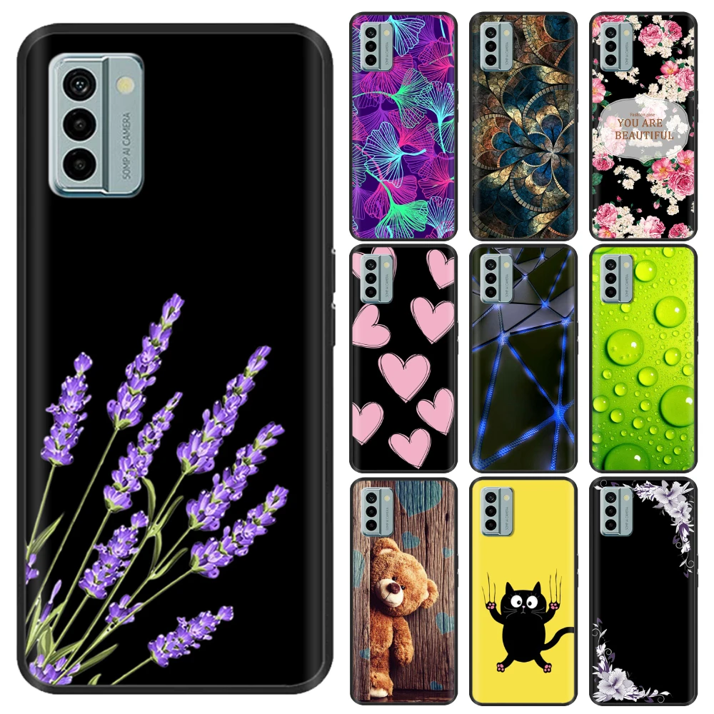 For Nokia G22 Case NokiaG22 Cool Silicone TPU Protective Shell Painted Soft Back Cover for Nokia G22 2023 G 22 4G Black Bumper