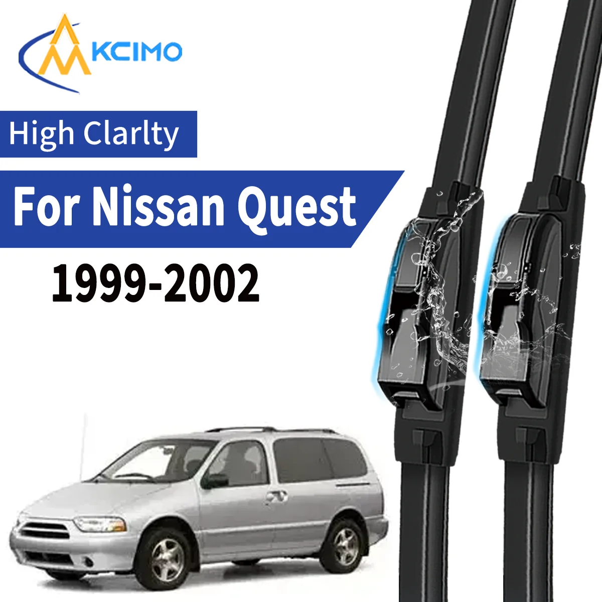 

2pcs Car Front Wiper Blades For Nissan Quest 1999-2002 Windscreen Windshield Wipers Silent Rubber Auto Accessories Replacemen
