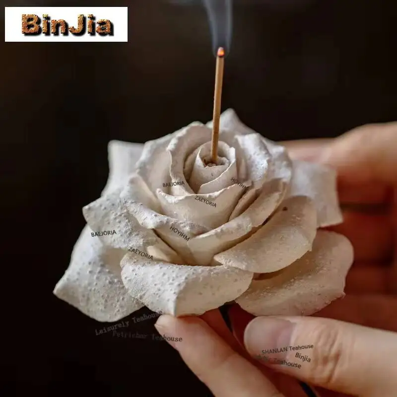 Handmade Flower Incense Holder Incense Smoke Waterfall Incense Burners Meditation Smell Distributor Censer Tableware Decoration