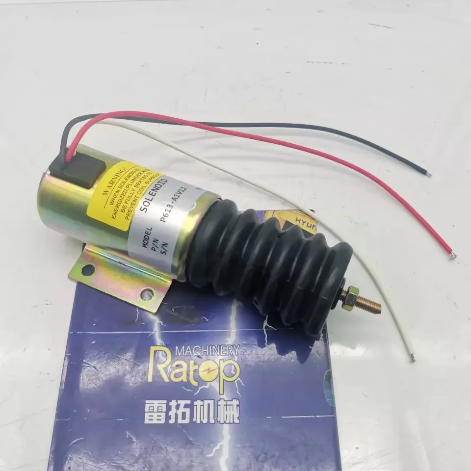 Excavator 415 455 F915 F925 Engine 12V Stop Solenoid P613-A1V12 Pull Solenoid P613-A1V12