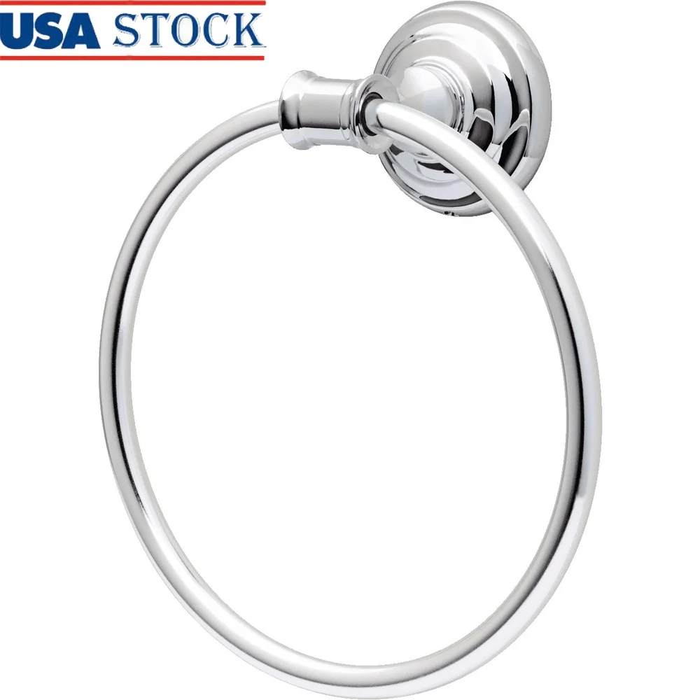 

Durable Chrome Towel Ring Bathroom Rust Resistant Hand Towel Holder with Mounting Hardware Easy Installation High Quality Design