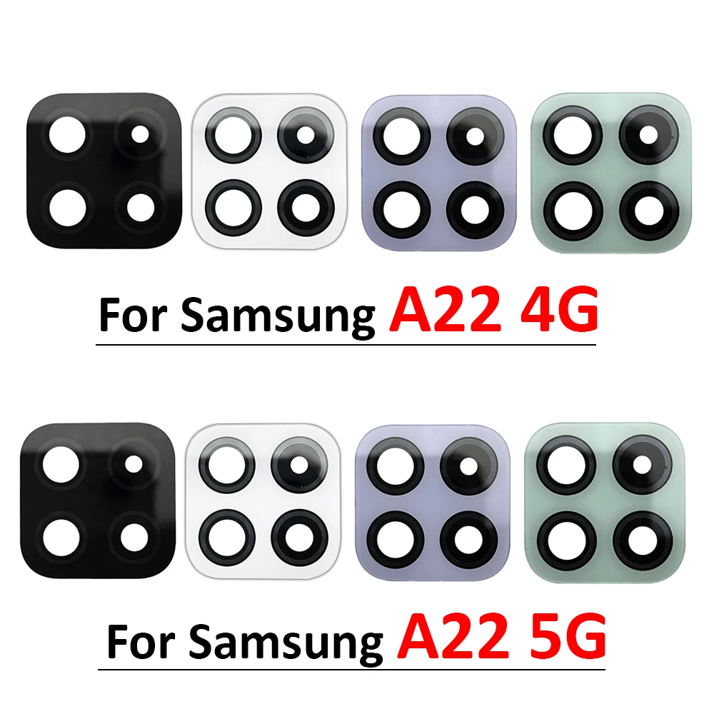 New Camera Glass For Samsung A22 A32 A42 A52 A72 A82 A33 A53 A73 4G 5G Rear Back Camera glass Lens With Glue Adhesive