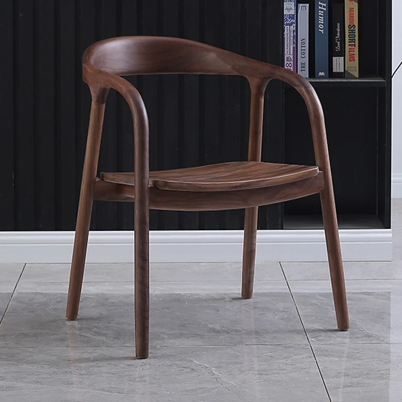 Nordic Vintage Dining Chairs Handle Back Support Designer Unique Dining Chairs Luxury Live Room Sillas Household Civil Furniture