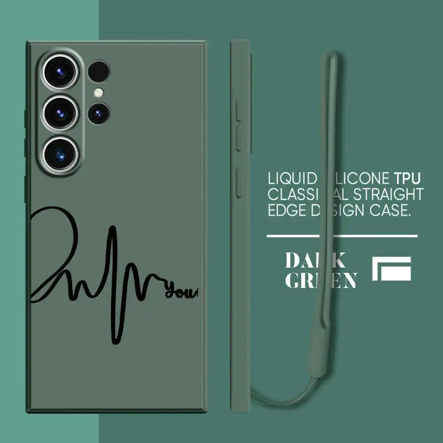 حافظة لهاتف سامسونج جالاكسي S20 S24 FE S22 Ultra Note 20 10 Ultra S25 Edge S21 Plus S23 خطوط الأزواج الحب