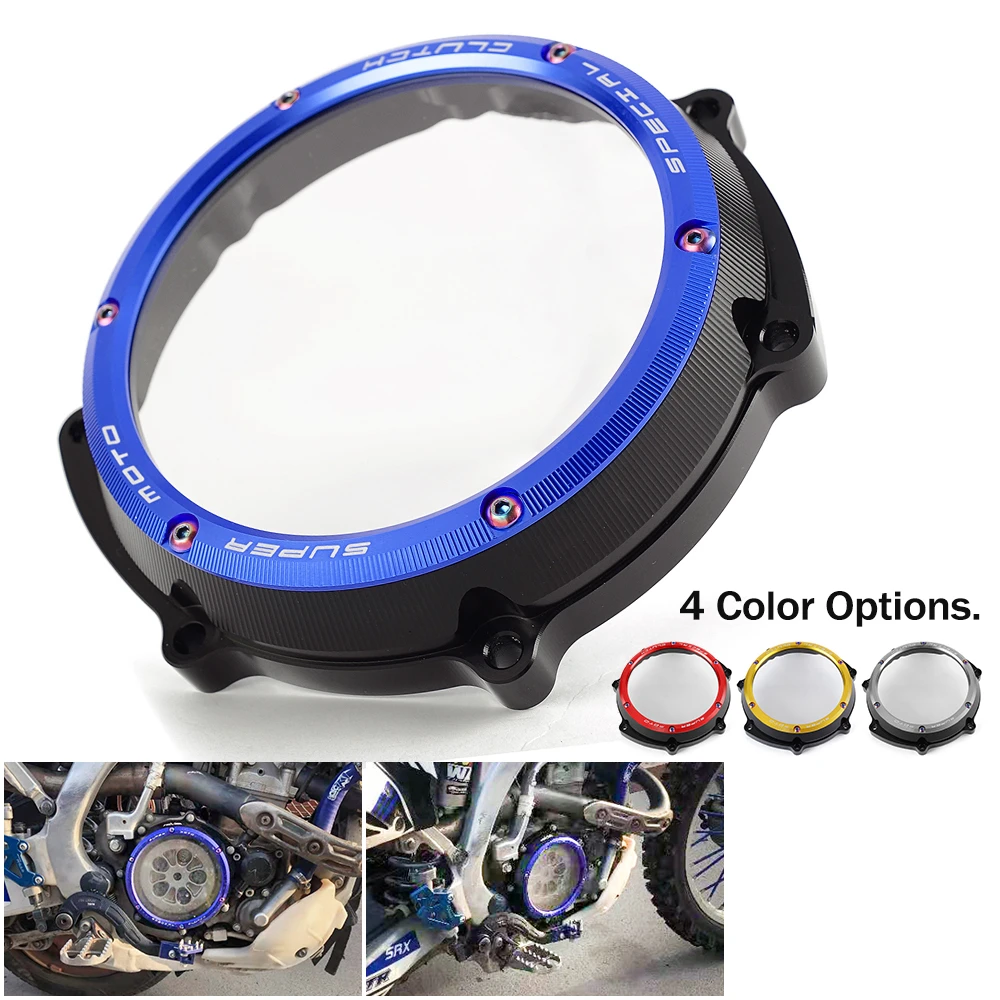 YZ WR 250F Clear Clutch Cover Protector Guard For Yamaha YZ250F WR250F WR250 F 2001 2002 2003 2004-2009 2010 2011 2012 2013