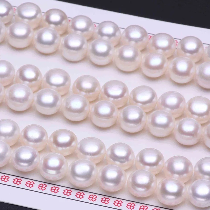 

2A 3A Grade White Loose Natural Pearls 2.5mm 3mm 6.5mm Freshwater Button Half Drilled Hole Pearl Beads for Jewelry Making DIY