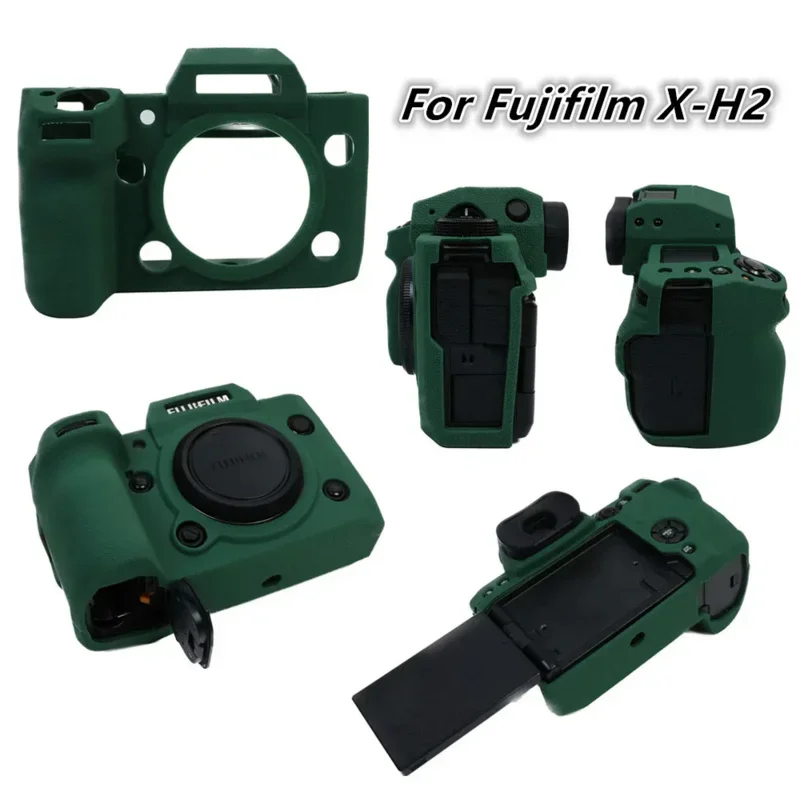 For Fujifilm X-H2 X-H2s xh2 xh2s camera bag soft silicone Armor Skin case protective body cover anti-skid texture design