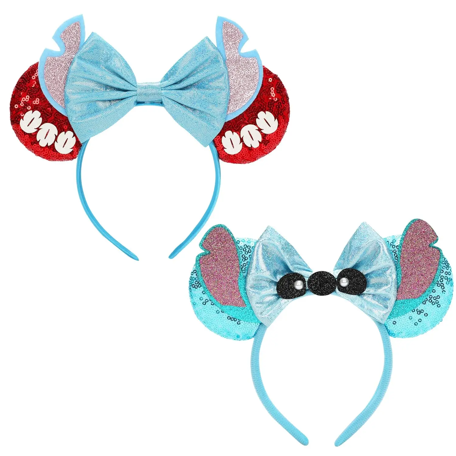 Creative Cartoon Minnie Sequin Sparkly Mouse Ears Headband for Women Boy Girls Hair Accessory