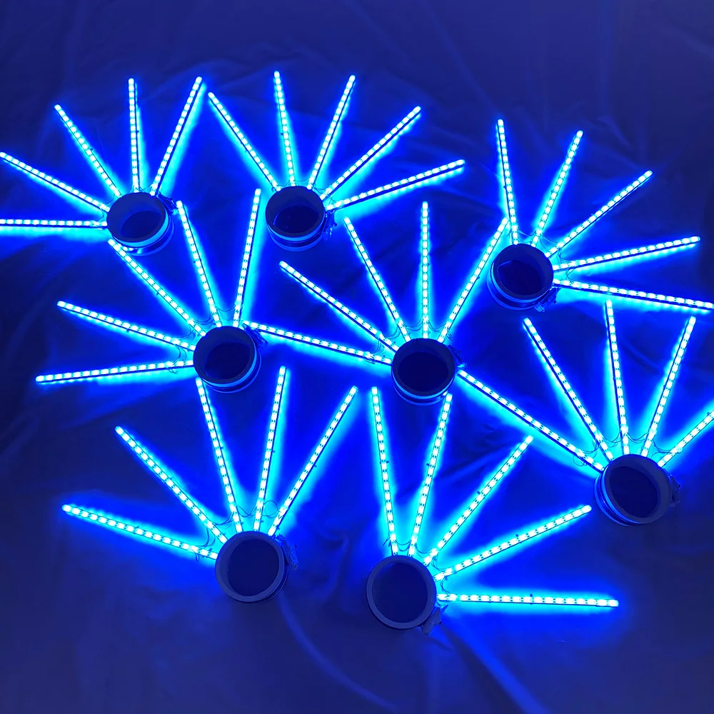 LED dance performance fan props Rechargeable Led lighting stage show fan night club glow-in-the-dark atmosphere party supplies