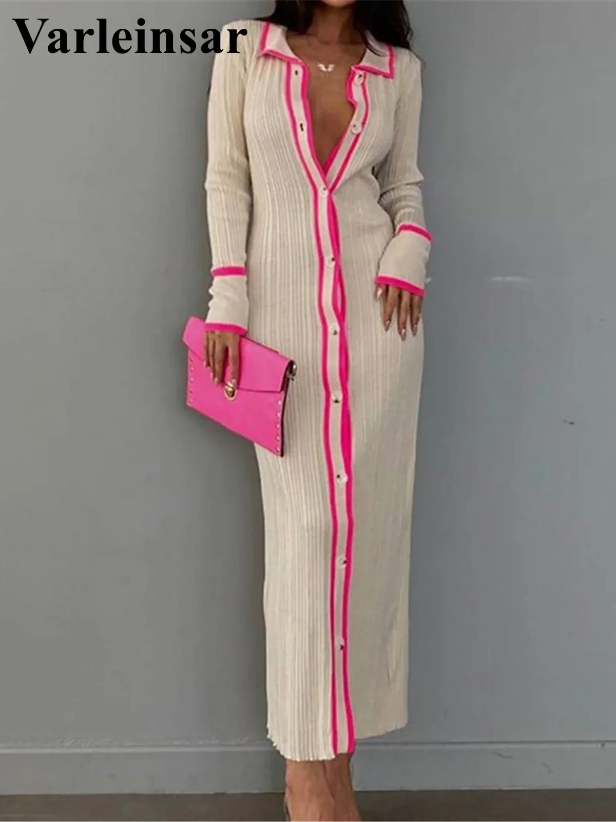 جديد مثير طويلة الأكمام الخامس الرقبة الكروشيه محبوك تونك الشاطئ التستر التستر فستان الشاطئ ملابس الشاطئ بحر الإناث النساء V5055