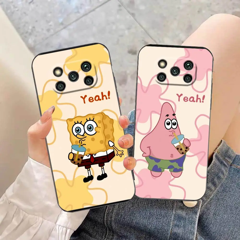 Cartoon S-SpongeBob S-SquarePants Phone Case For Xiaomi 9 10T 11 12 12T 13 POCO F3 F4 F5 F6 X3 X4 X5 M3 M4 M5 M6 PRO GT Case